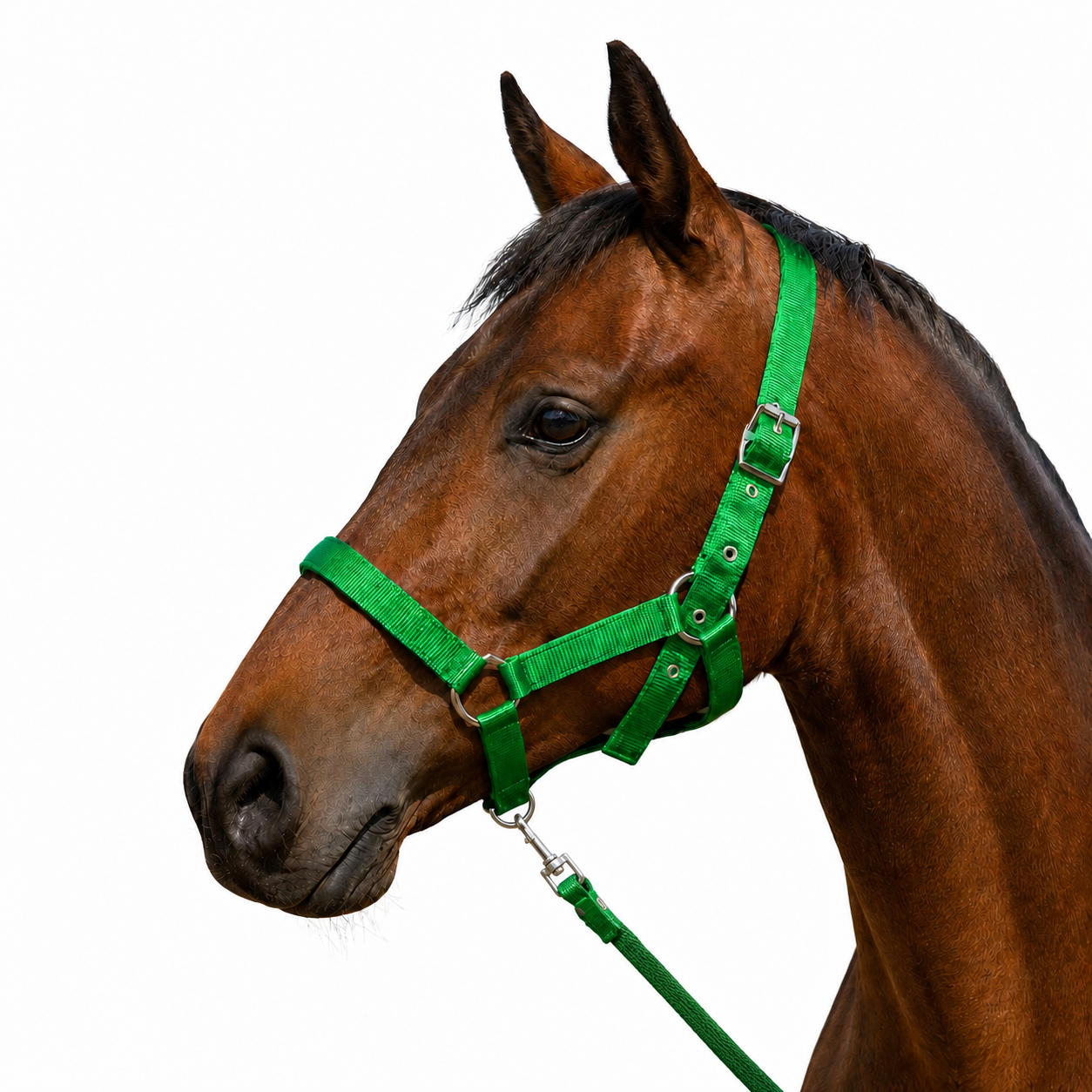 Wide Nylon Headcollar & Lead (S-XL)